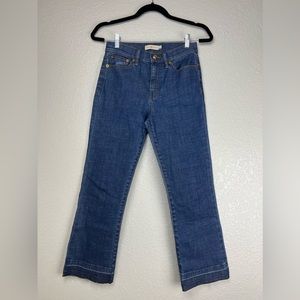 **EUC** Tory Burch Short and Sweet Ankle Raw hem Jeans. Sz 25